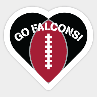 Heart Shaped Atlanta Falcons Sticker